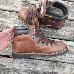 Vintage Brown Leather Hiking Boots EU 40 By Redface